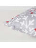 Boltze 2er-Set: Kissen "Clara" in Grau/ Rot - (L)45 x (B)45 cm
