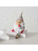Boltze 3-delige set: theelichthouders "Kabouters" rood/grijs - (H)7 x Ø 9,5 cm
