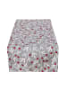 Boltze 2-delige set: tafellopers "Clara" grijs/rood - (L)140 x (B)40 cm