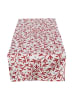 Boltze 2-delige set: tafellopers "Clara" grijs/rood - (L)140 x (B)40 cm