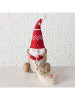 Boltze Deurstopper "Kabouters" rood/beige - (H)40 x Ø 15 cm