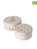 Boltze 2er-Set: Vorratsdosen "Platina" in Creme