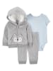 carter's 3-delige outfit grijs/lichtblauw