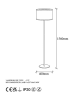 Opviq Standleuchte in Creme/ Gold - (H)156 cm