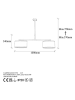 Opviq Hanglamp crème/goudkleurig - (B)100 x (H) 75 cm