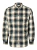 SELECTED HOMME Hemd - Slim fit - in Creme/ Dunkelblau