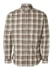 SELECTED HOMME Hemd - Slim fit - in Hellbraun/ Beige