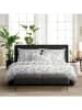 Cacharel textiles Satijnen beddengoedset "Jardin" wit/lichtgrijs