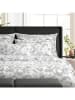 Cacharel textiles Satijnen beddengoedset "Jardin" wit/lichtgrijs