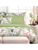 Cacharel textiles Satijnen beddengoedset "Palma" wit/groen/lichtroze