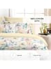 Cacharel textiles Satijnen beddengoedset "Douceur florale" geel/wit/meerkleurig