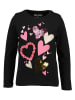Blue Seven Longsleeve in Schwarz/ Pink
