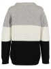 Blue Seven Pullover in Schwarz/ Creme/ Grau