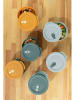 Violeta Home 3-delige set: voorraadcontainers grijs/groen/geel - (H)6 x Ø 20 cm