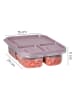 Violeta Home 6-delige set: voorraadcontainers roze - (B)24 x (H)5 x (D)15 cm