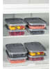 Violeta Home 8-delige set: voorraadcontainers antraciet - (B)24 x (H)5 x (D)15 cm