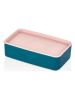 Violeta Home 2-delige set: lunchbox blauw/geel - (B)11 x (H)10 x (D)18,5 cm