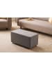 HanahHome Pouf "Urla" in Anthrazit - (B)80 x (H)40 x (T)40 cm