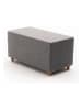 HanahHome Pouf "Urla" in Anthrazit - (B)80 x (H)40 x (T)40 cm