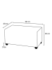 HanahHome Pouf "Urla" in Anthrazit - (B)80 x (H)40 x (T)40 cm