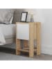 Scandinavia Concept Nachtkastje "Ema" wit/beige - (B)30 x (H)55 x (D)27 cm