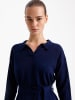 BGN Gebreide jurk donkerblauw