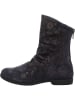 Think! Leder-Stiefeletten in Dunkelblau/ Gold