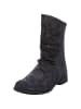 Think! Leder-Stiefeletten in Dunkelblau/ Gold