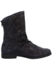 Think! Leder-Stiefeletten in Dunkelblau/ Gold