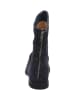 Think! Leder-Stiefeletten in Dunkelblau/ Gold