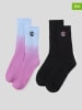 Karl Lagerfeld 2er-Set: Socken in Pink/ Schwarz