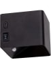 näve Ledwandlamp op accu "Cube" zwart - (B)10 x (H)8 x (D)10 cm