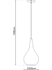näve Pendellamp "Gota" grijs - (H)150 x Ø 25 cm