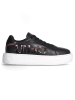 Liu Jo Leder-Sneakers in Schwarz