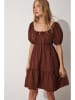 Happiness Istanbul Kleid in Dunkelbraun