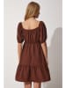 Happiness Istanbul Kleid in Dunkelbraun