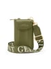 ATELIERS SAINT GERMAIN Leren smartphonetas kaki - (B)15 x (H)8 x (D)2 cm