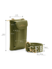 ATELIERS SAINT GERMAIN Leder-Handytasche in Khaki - (B)15 x (H)8 x (T)2 cm