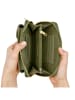 ATELIERS SAINT GERMAIN Leder-Handytasche in Khaki - (B)15 x (H)8 x (T)2 cm