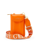 ATELIERS SAINT GERMAIN Leder-Handytasche in Orange - (B)15 x (H)8 x (T)2 cm