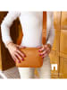 ATELIERS SAINT GERMAIN Leder-Umhängetasche in Hellbraun - (B)21 x (H)14 x (T)6 cm