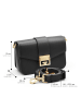 ATELIERS SAINT GERMAIN Leder-Umhängetasche in Schwarz - (B)20 x (H)13 x (T)5 cm
