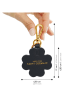 ATELIERS SAINT GERMAIN Leder-Schlüsselanhänger in Schwarz - (L)12 cm