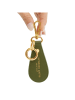 ATELIERS SAINT GERMAIN Skórzany brelok w kolorze khaki do kluczy - dł. 14 cm