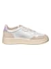 AUTRY Leder-Sneakers "Medalist Low" in Weiß/ Lila/ Beige