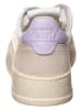 AUTRY Leder-Sneakers "Medalist Low" in Weiß/ Lila/ Beige