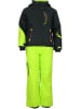 Peak Mountain 2-delige ski-/snowboardoutfit groen/zwart