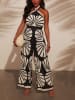 LA Angels Jumpsuit in Schwarz/ Beige