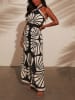 LA Angels Jumpsuit in Schwarz/ Beige