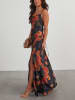 LA Angels Kleid in Schwarz/ Orange/ Rot